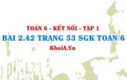 Bài 2.42 trang 53 SGK Toán 6 tập 1 Kết nối tri thức
